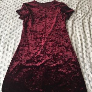 Velvet maroon body con dress