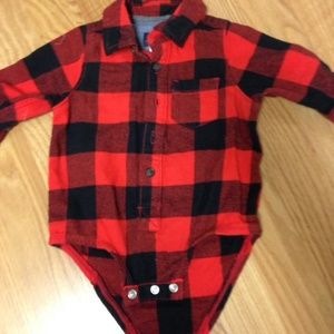 Boys / Osh kosh Long Sleeve Flannel Bodysuit