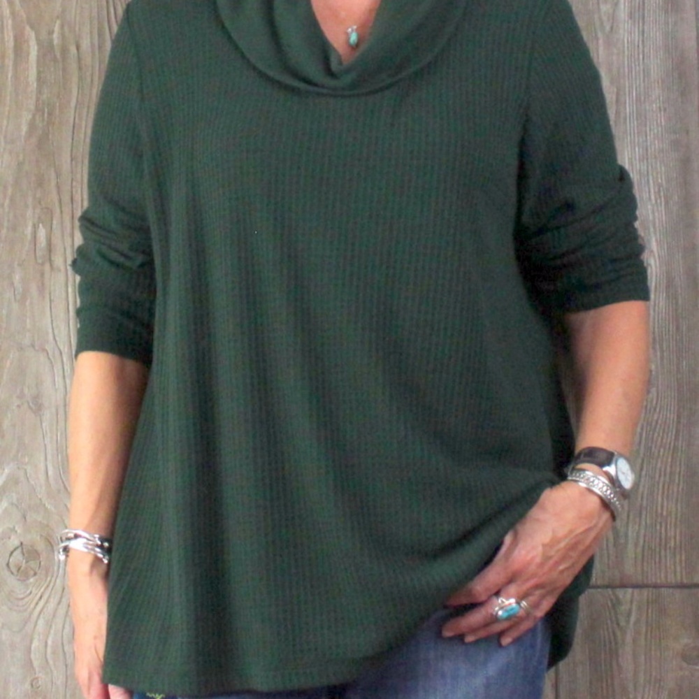 J Jill XL size Green Soft Cowl Neck Sweater