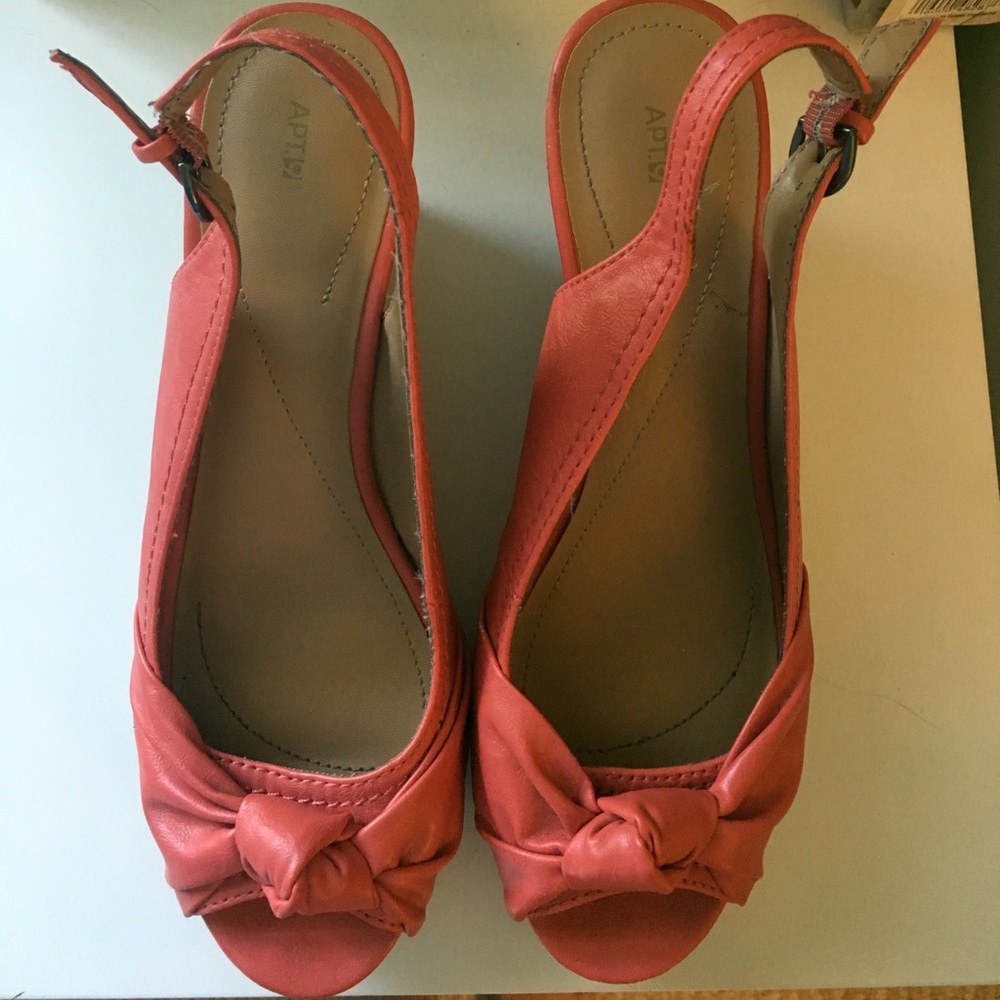Coral Wedge Heels
