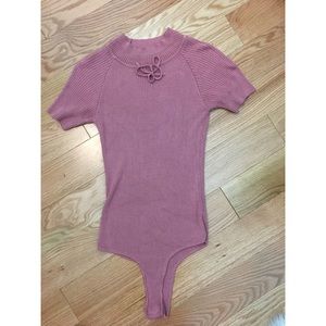 Knitz Ribbed Bodysuit, by For Love & Lemons