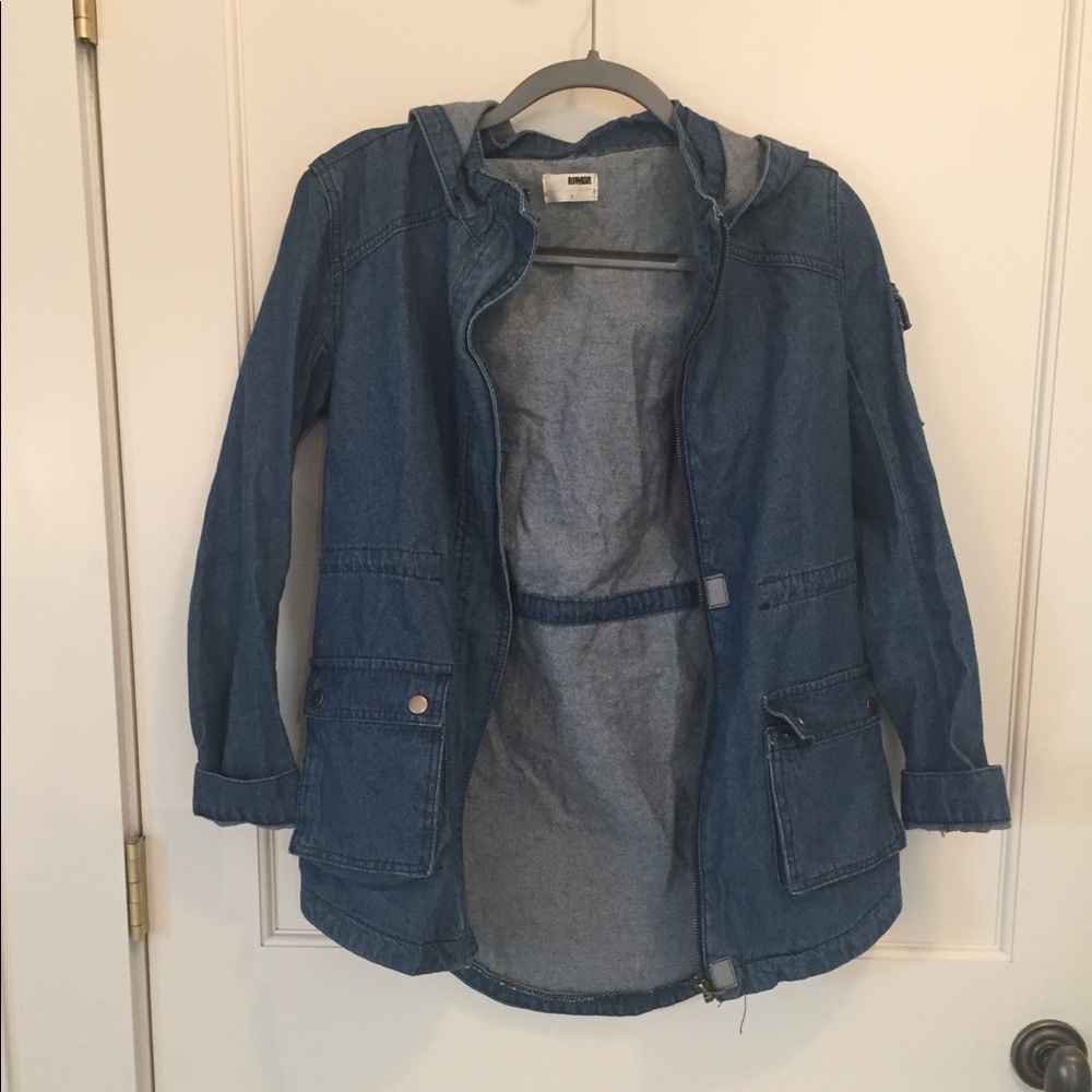 Denim long anorak jacket from LF worn twice