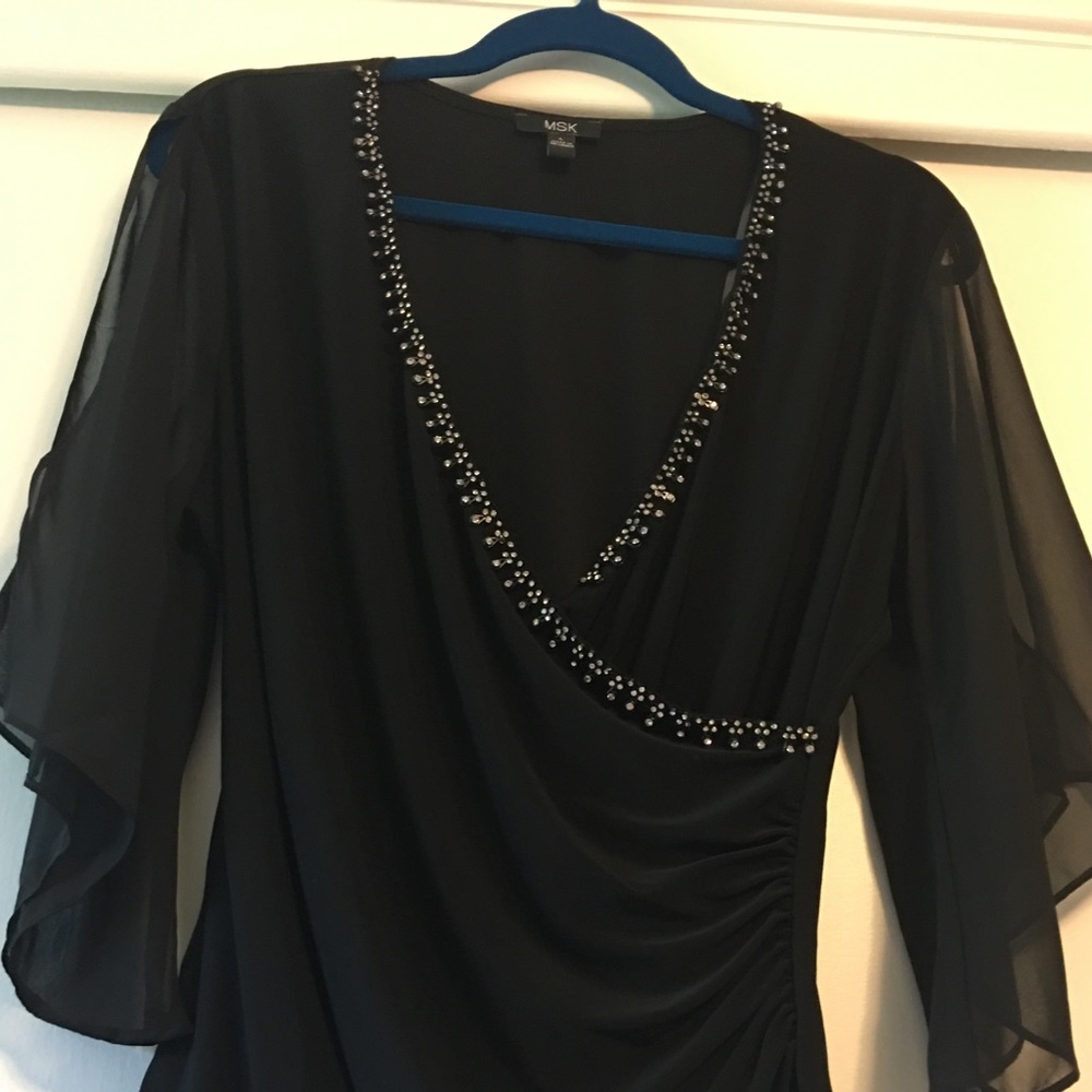 Black beaded blouse