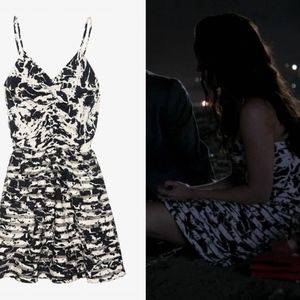 Parker Black&white fit and flare dress. on 90210!