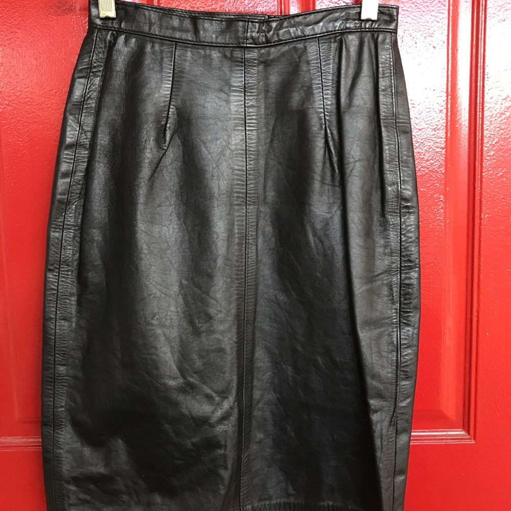 Black Leather Skirt