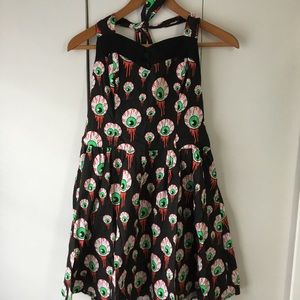 Eyeball print dress