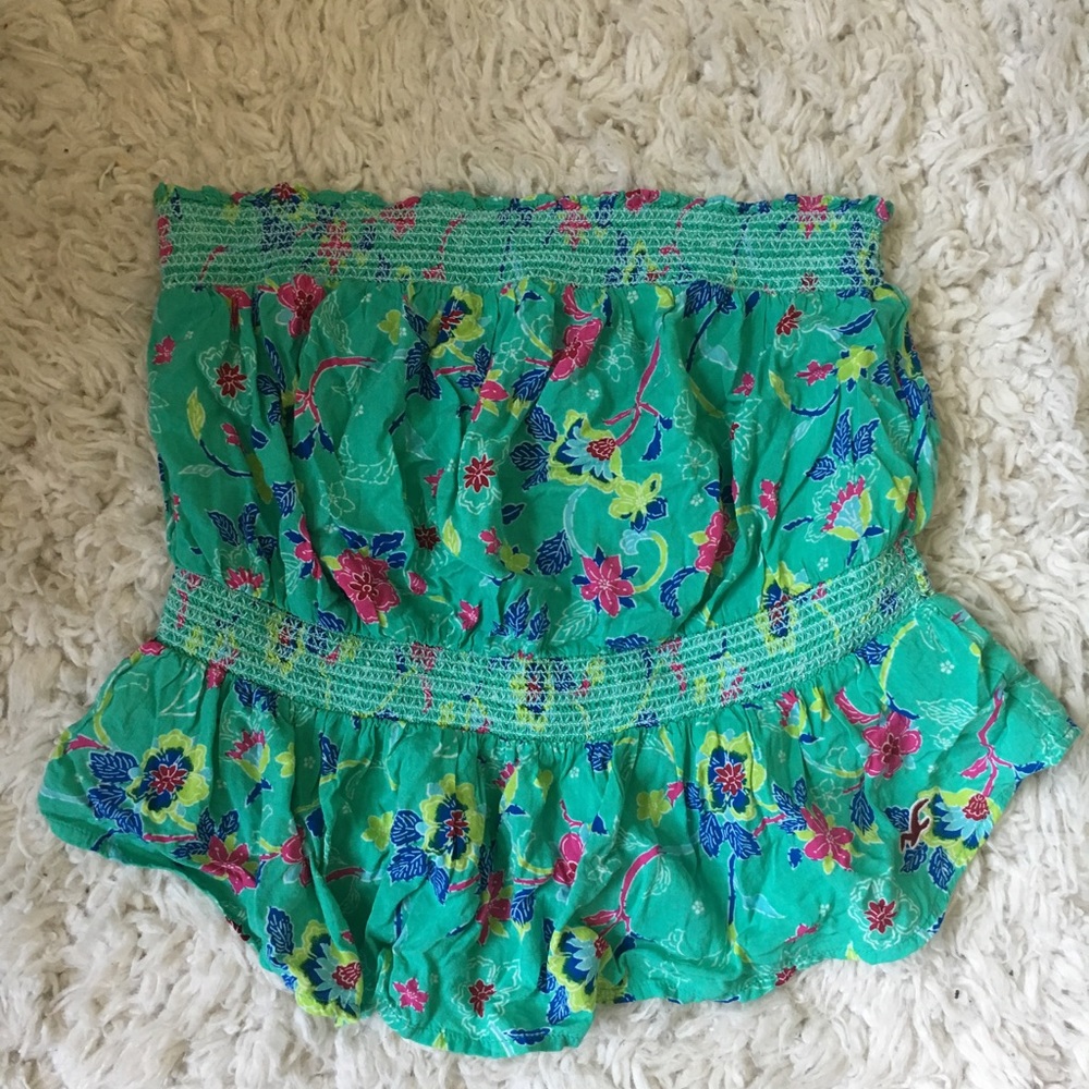 Hollister Strapless Floral Top