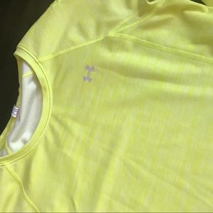 Women Yellow Under Armour UA Coldgear fitted crew