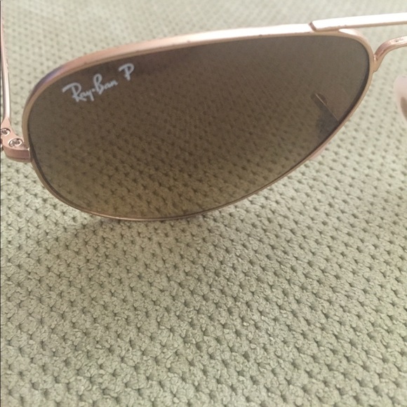 Gold Polarized Rayban Aviators!! main image 4