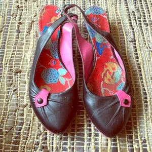 Miz Mooz kitten heeled shoes.