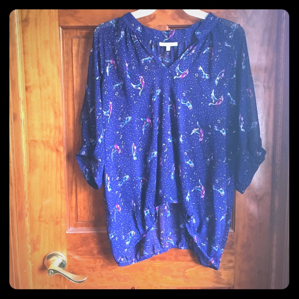 Sheer Blouse with Metallic Details