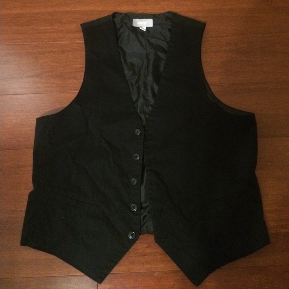 Adjustable Black button down vest