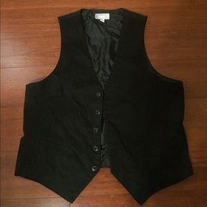 Adjustable Black button down vest