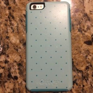 iPhone 6 PLUS Teal Polka Dot Otterbox Case