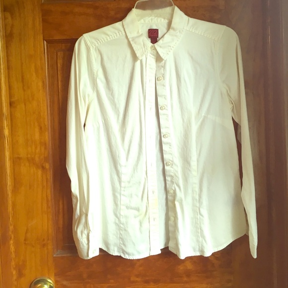 White Button Up Blouse - Picture 1 of 2