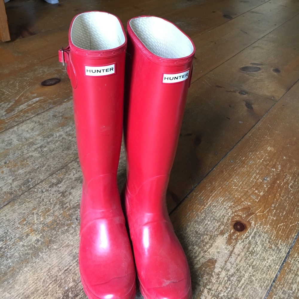 Hunter Tall Red RainBoots
