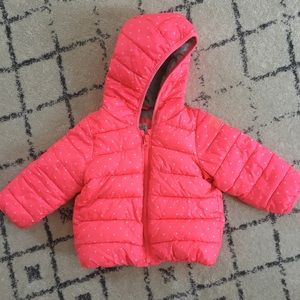 Toddler Girls Winter Jacket, Pink - Size 12m - 18m