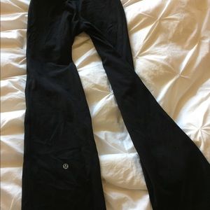 Size 2 flared black Lululemon pants