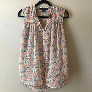 French connection sheer floral blouse.