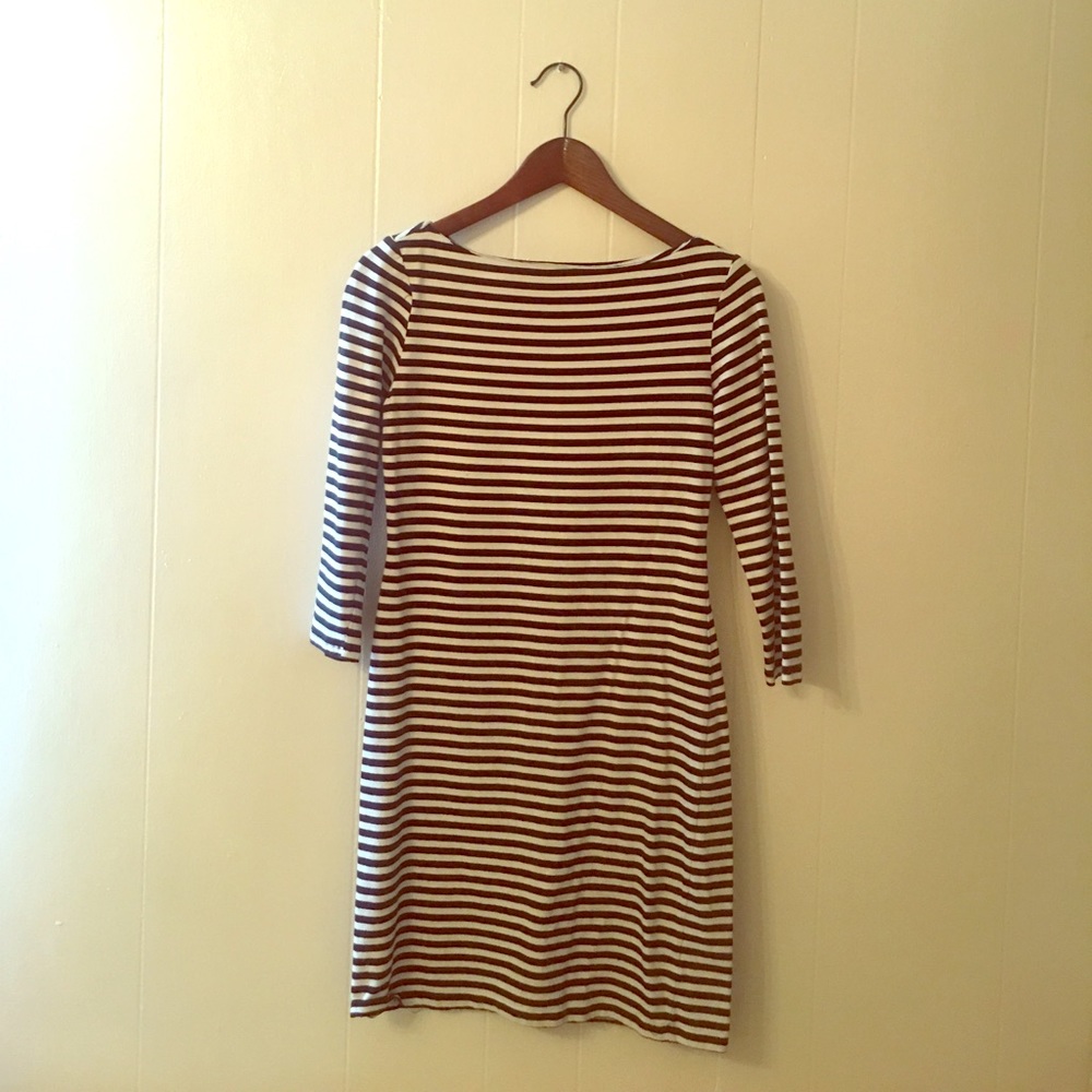 Black and white stripe dress