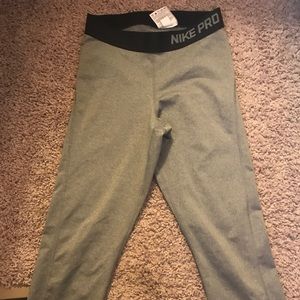 Nike Pro Gray Capri Leggings- Size S