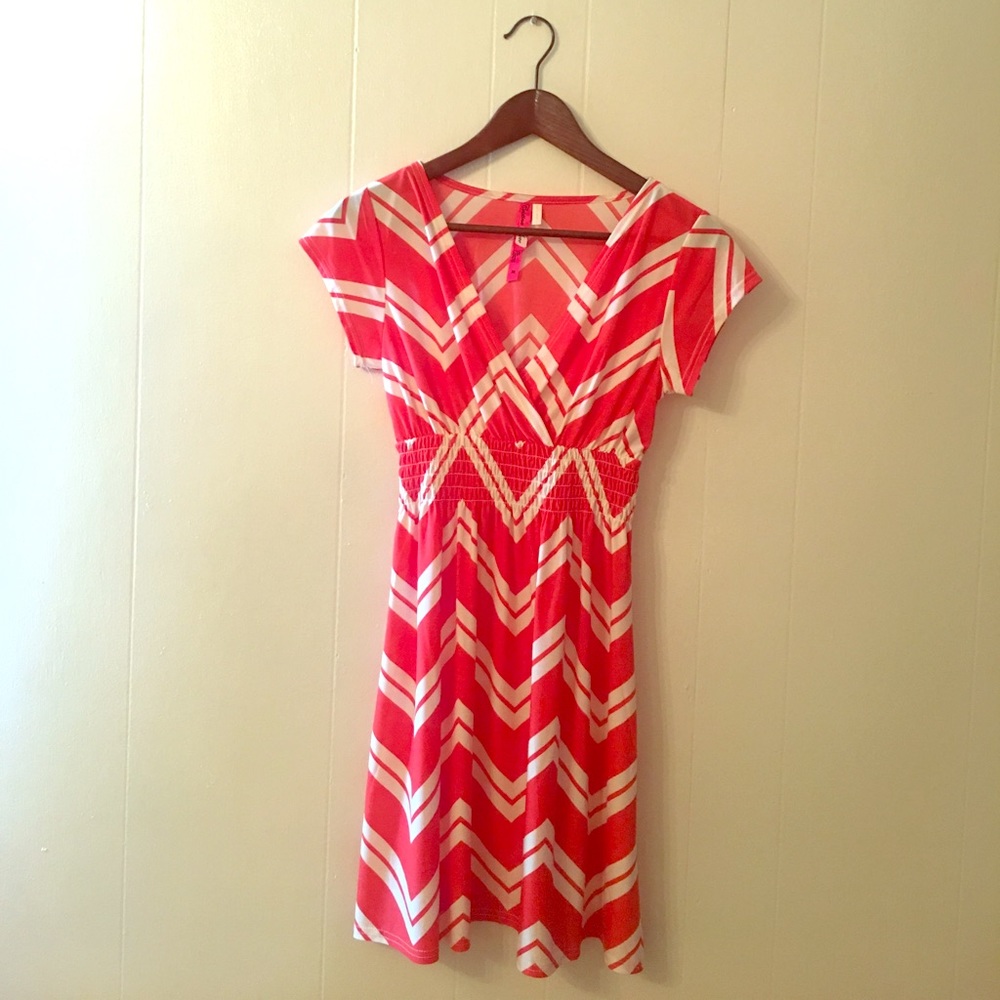 Chevron dress-orangie red