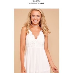 SOLD White Romper. Worn once.