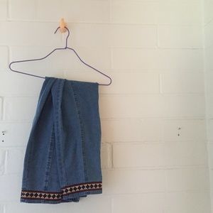 🌵GEOMETRIC CUFF MOM DENIM JEANS🌵