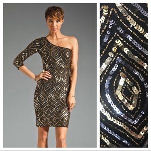 alice + olivia sequin cocktail dress