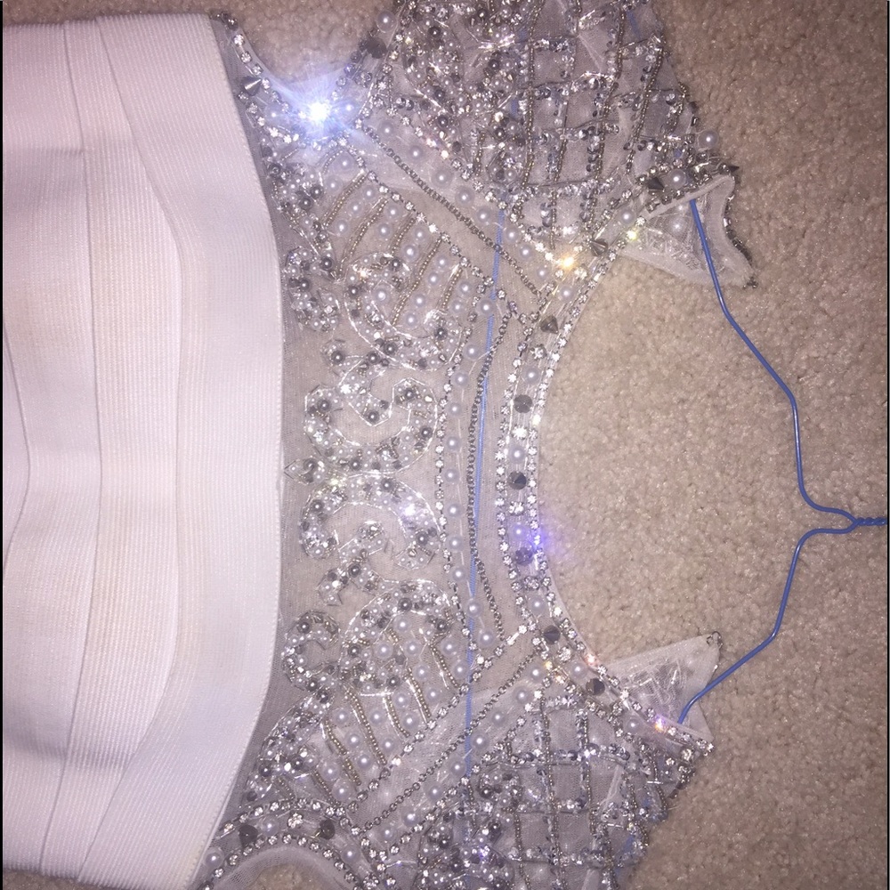 Sherri hill white bandage homecoming dress