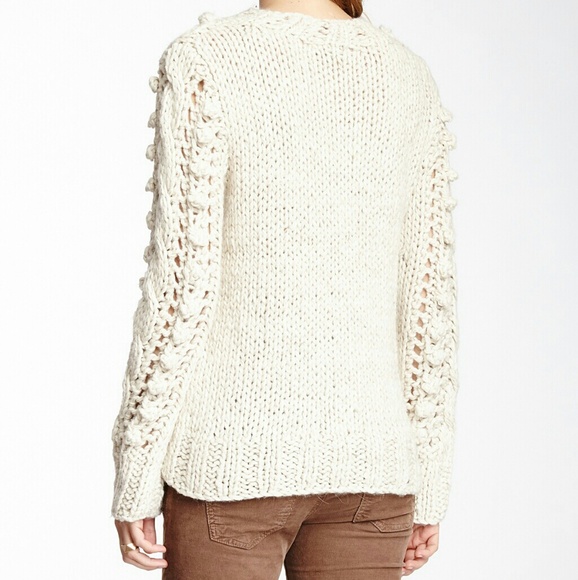 HANDKNIT THICK CABLE KNIT SWEATER - PREMIUM - Picture 2 of 3