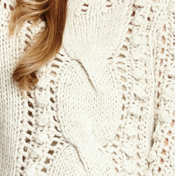 HANDKNIT THICK CABLE KNIT SWEATER - PREMIUM - Picture 3 of 3
