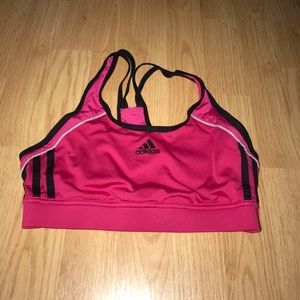 Pink adidas sports bra