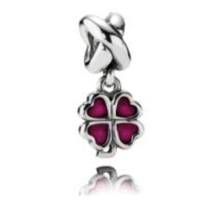 Pandora Four Leaf Clover Lucky purple charm
