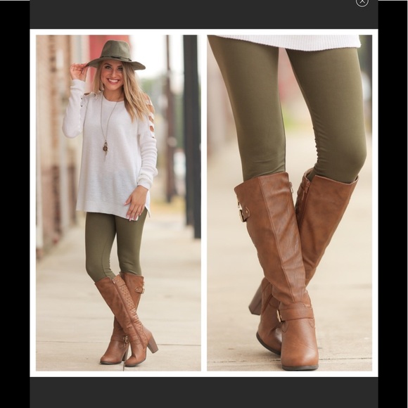 OLIVE LEGGINGS - Picture 2 of 2