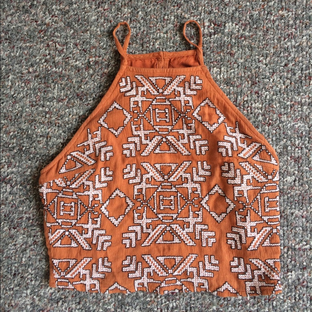 Orange Abercrombie crop