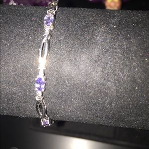 White gold 10k Amethyst bracelet new