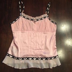 Bebe silk pink camisole, small