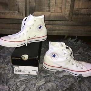 Brand new water proof White high top converse