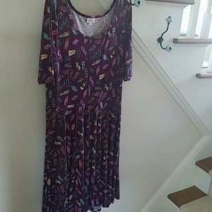 Pretty Lularoe Nicole dress size 2XL EUC