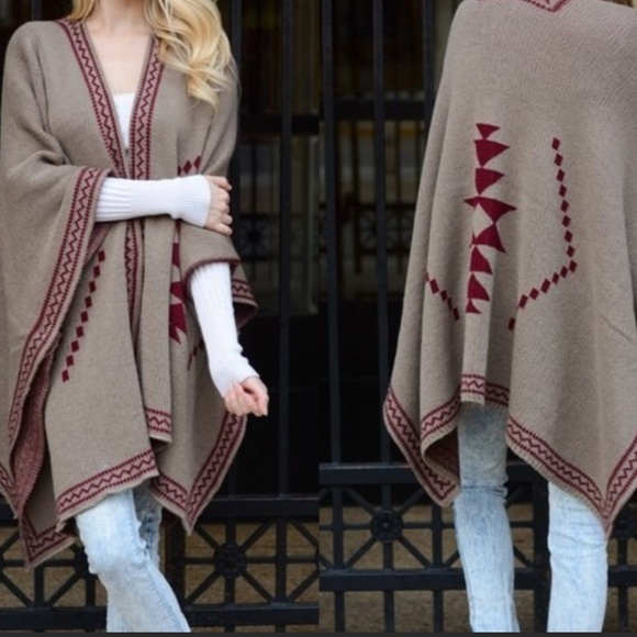 🎀HP🎀 MOCHA PONCHO - Picture 2 of 2