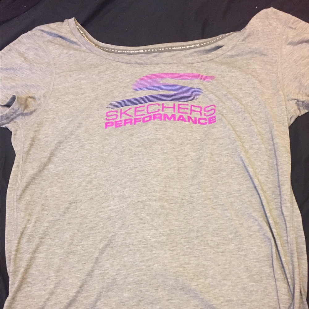 Gray skechers shirt