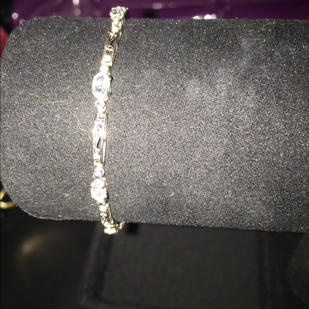 White gold 10k Aquamarine bracelet new