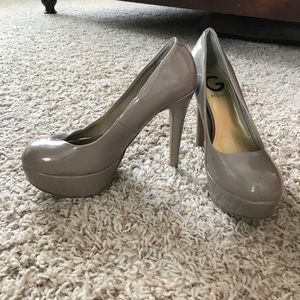 G by Guess platform nude heels