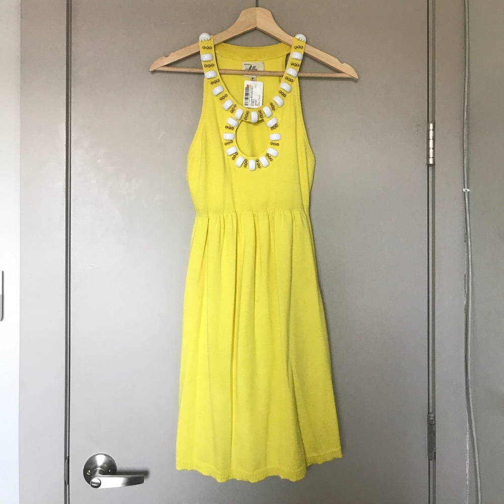 Milly yellow dress with cutout