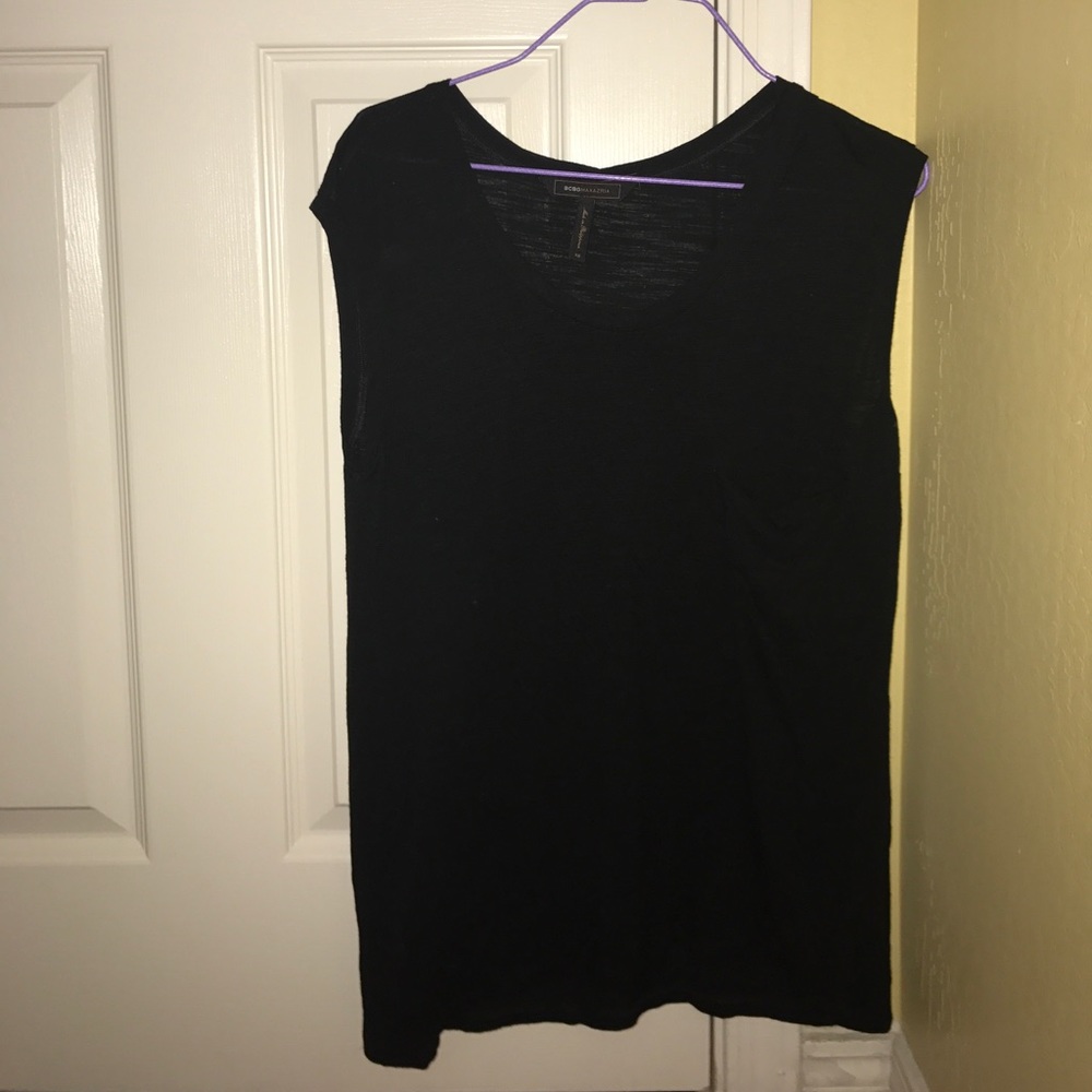 BCBG Black Burnout Top. Sz XS