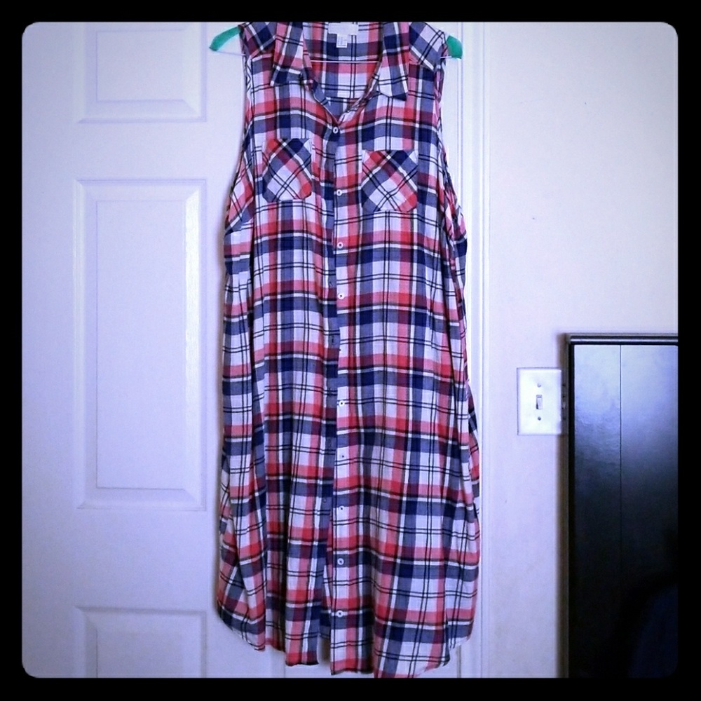 Plaid Sleeveless Dress