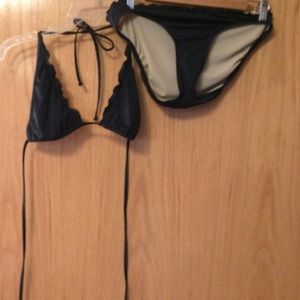 J crew black bikini