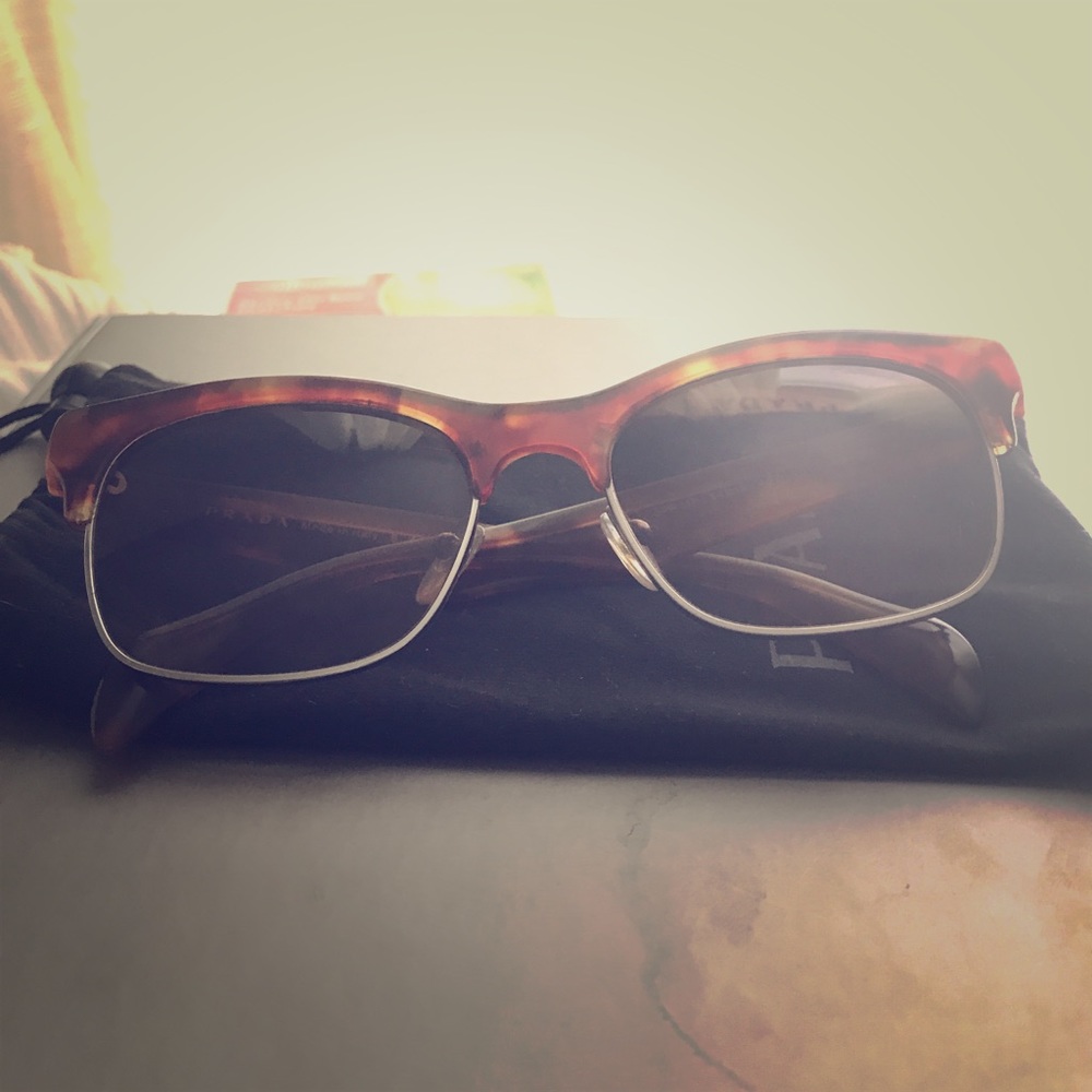 Brown Gradient Prada Sunglasses - image 1
