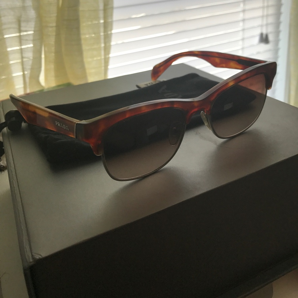 Brown Gradient Prada Sunglasses - image 4